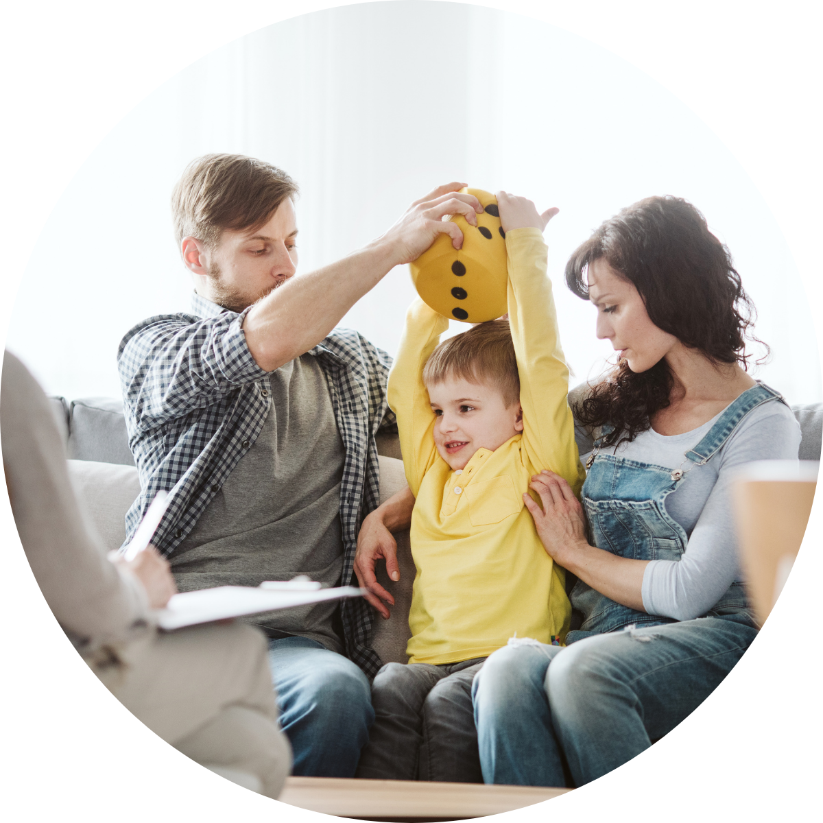A professional and friendly therapy session